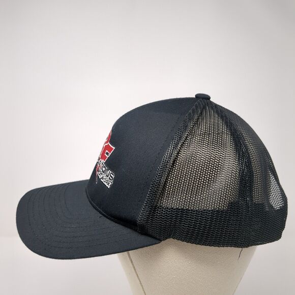 Foundations & Flat Work Snapback Trucker Hat Black OS Mesh Back Pacific Headwear - Picture 3 of 9